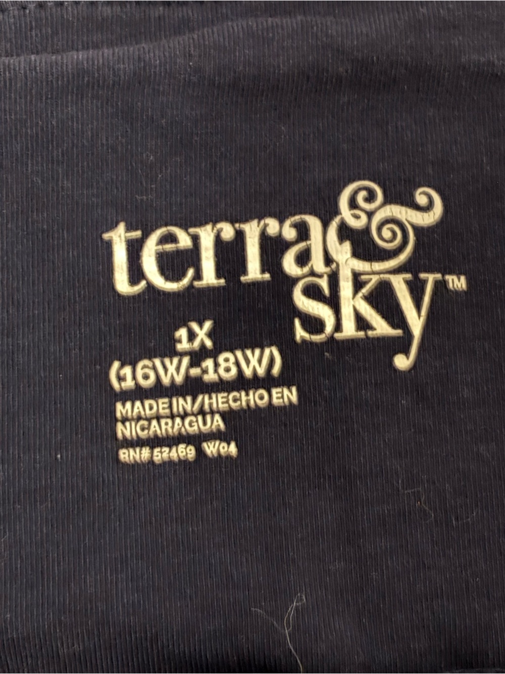 Terra & Sky Black and Navy Full Length Leggings Duo size 1X (16W-18W) - Picture 5 of 11